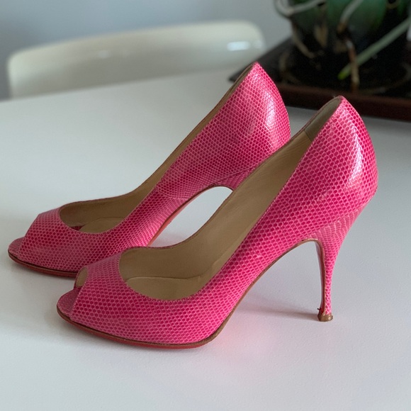 Louboutin pink lizard You You pump 36 - Picture 2 of 4